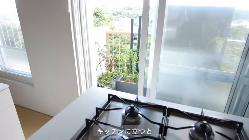 キッチンからの眺めは最高
