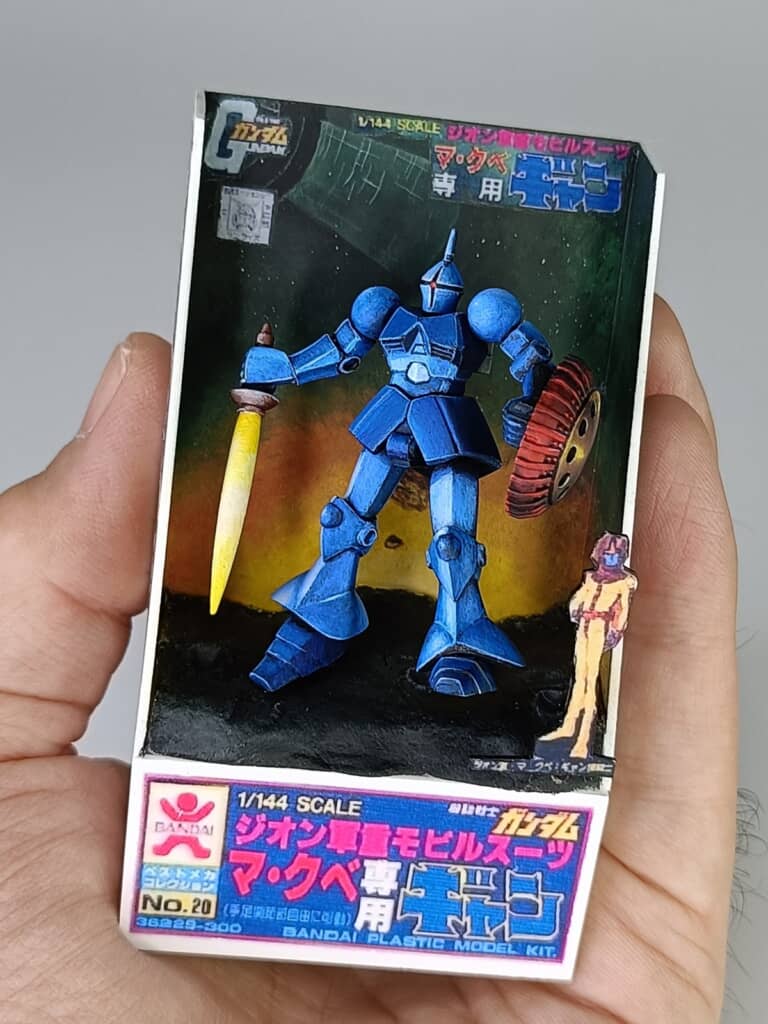 旧キットの箱絵風に作ったディスプレイスタンド