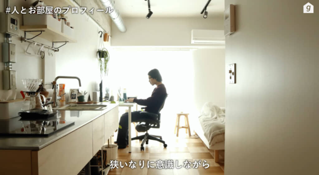 奥行きがあり広く見える6畳ワンルームのお部屋