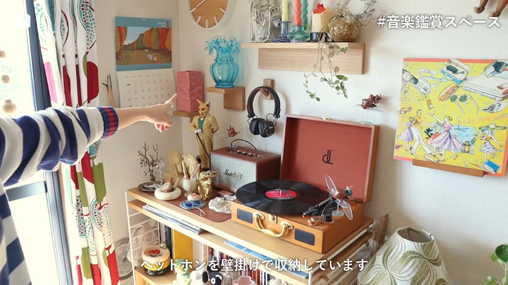 本格的なアイテムが並ぶ音楽鑑賞スペース
