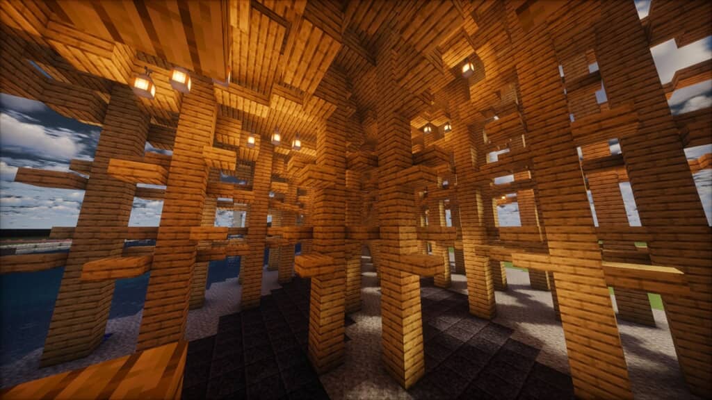 Minecraftで再現した大屋根リングの柱
