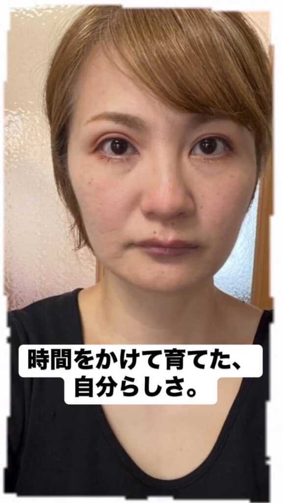 だんだんと白髪を伸ばしました