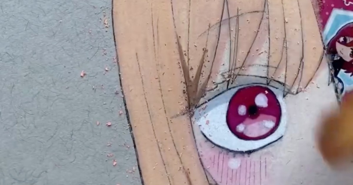 「着せ恋」喜多川海夢の絵を“2つの塗り方”で塗り分けたら……　驚きの仕上がりに「うわあ！」「なんて完璧なの」（1/2） | 絵画 ねとらぼ