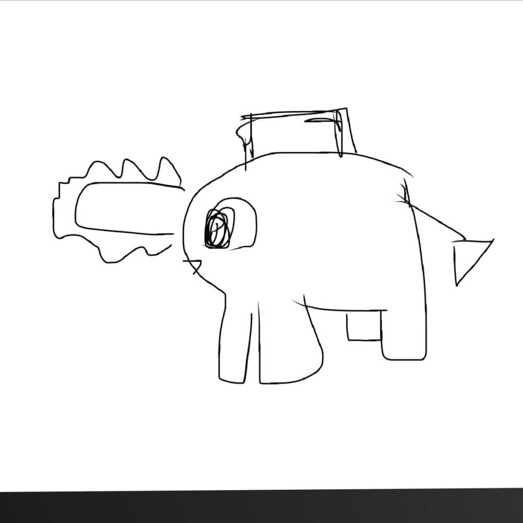 シンプルだけどポチタだとすぐわかるかわいい絵