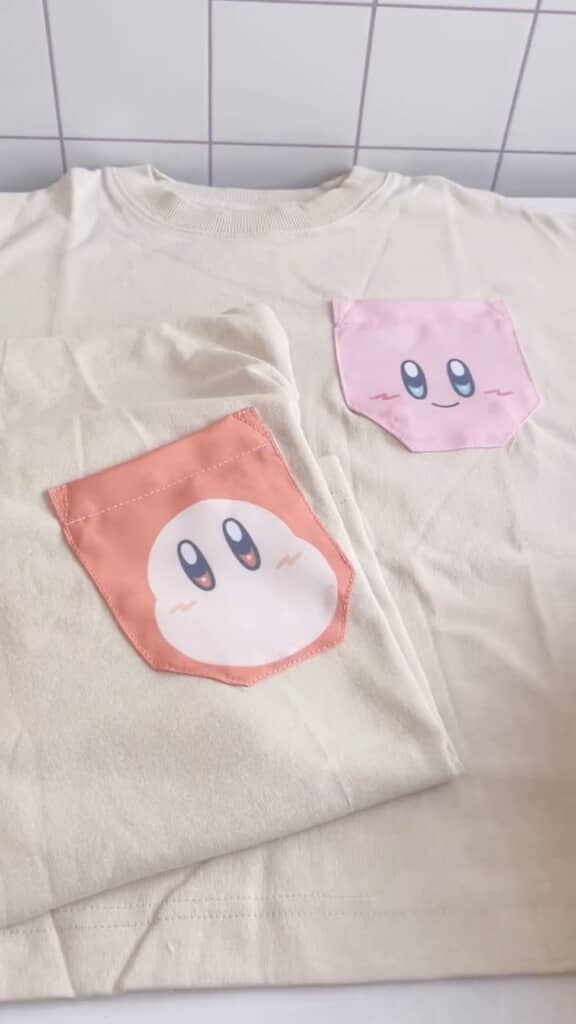 ワンポイント入りの子ども服が出来上がり