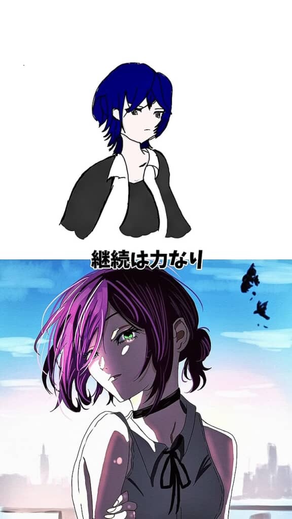 初日の絵と比べると格段の進歩