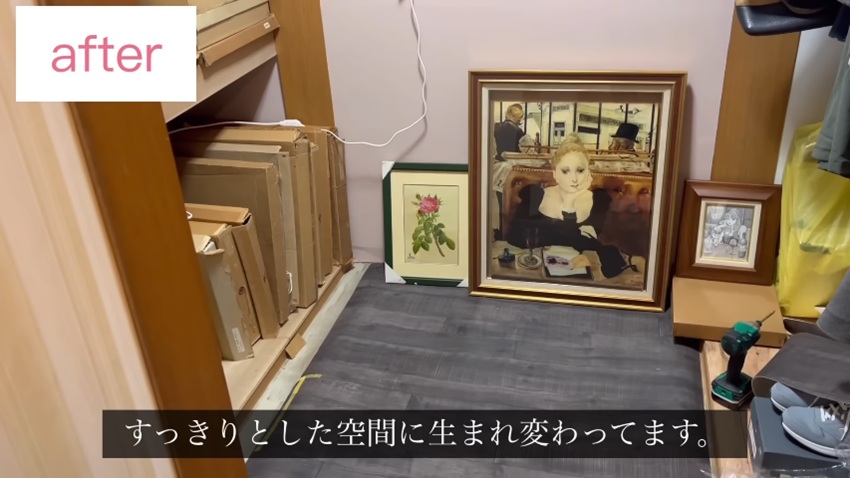 DIYできれいになったクローゼット