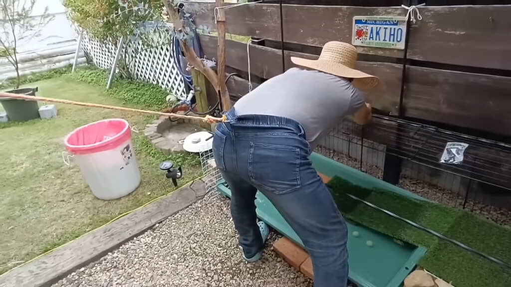 パパさんに命綱を付ける