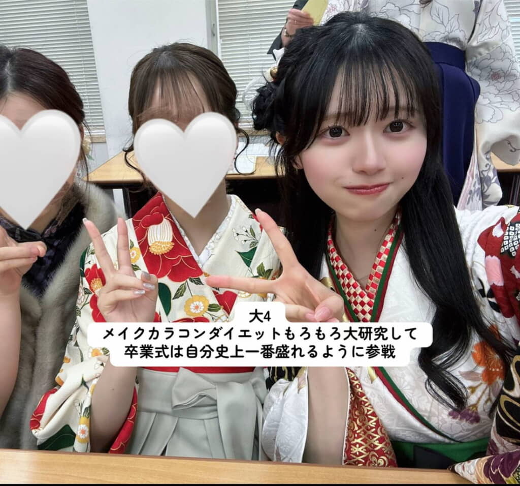 自分史上1番盛った大学卒業式