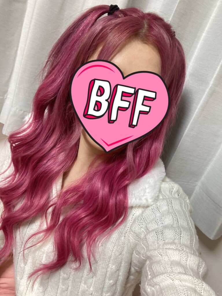 ピンクが濃すぎる仕上がりに