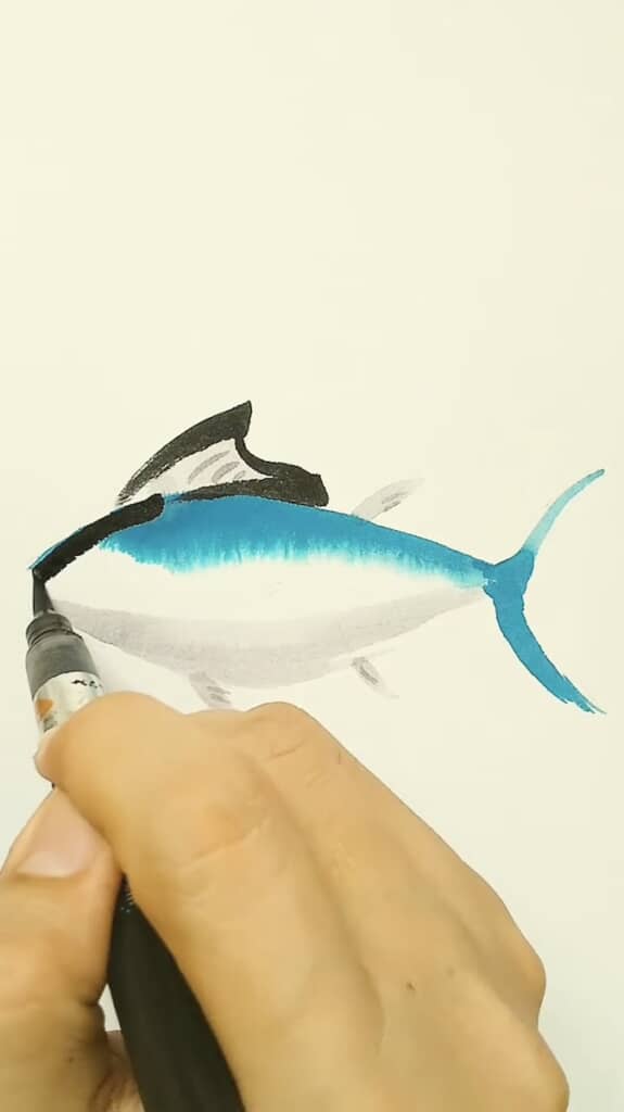 マグロの文字絵にも挑戦