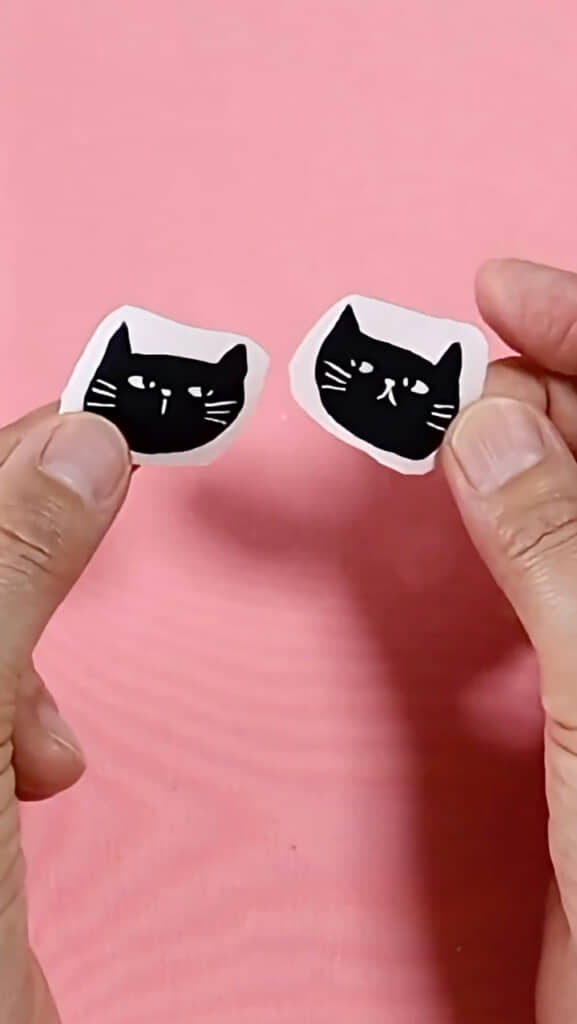 柄をカットします