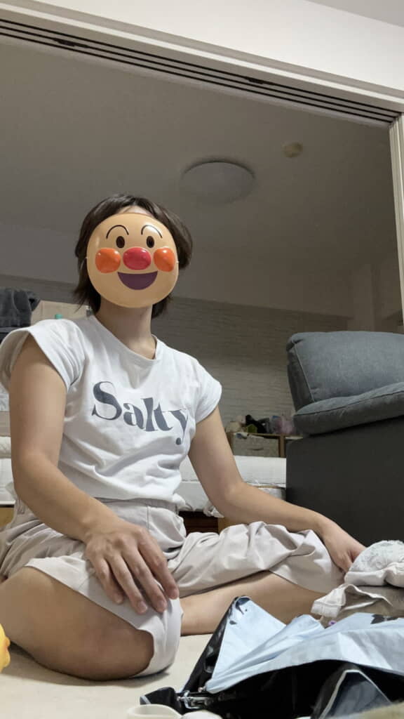 顔がアンパンマン！