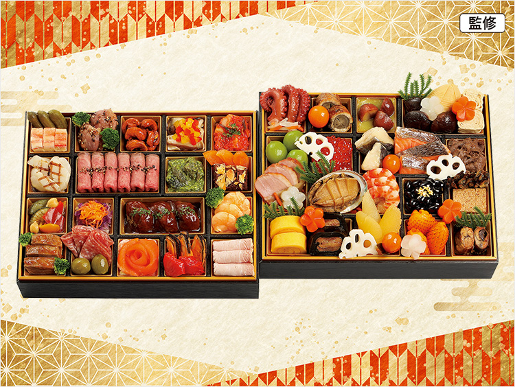 ＜日本橋ゆかり＆たいめいけん＞（監修）和・洋二段重（出典：三越伊勢丹オンラインストア）