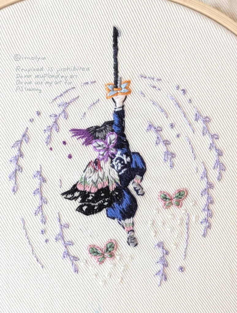 胡蝶しのぶの好きなシーンを刺しゅうに