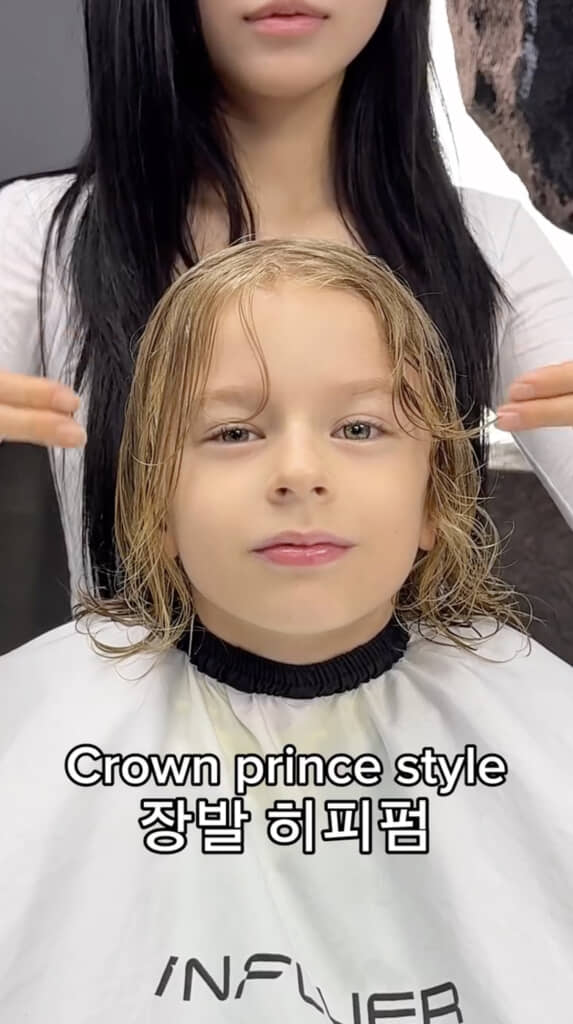 施術前の男の子