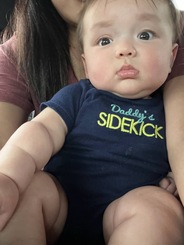 3年前の息子さん。まんまるほっぺがとってもキュート