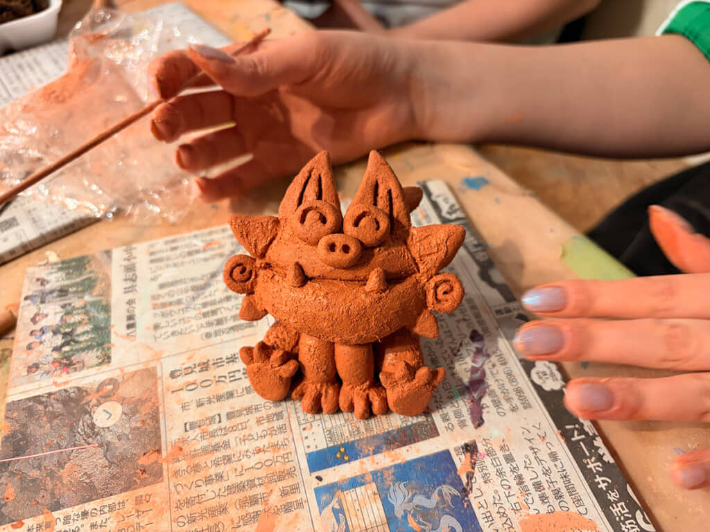 彼女が作ったシーサー