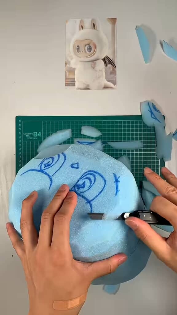 カッターで削り出し……