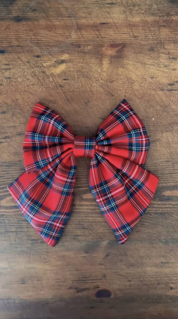 タータンチェックのリボン