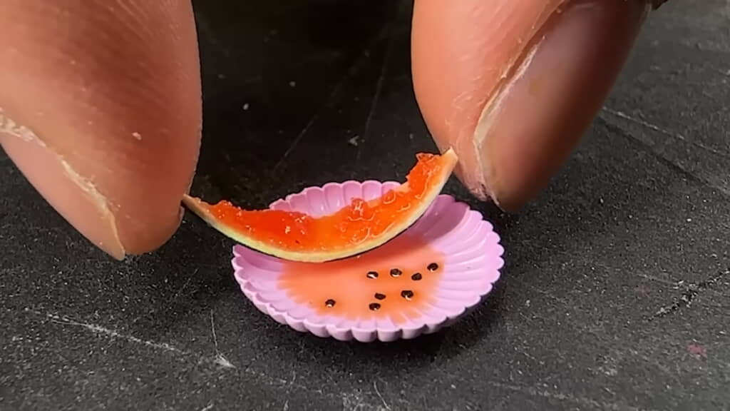 みずみずしい“食べ終わったスイカ”