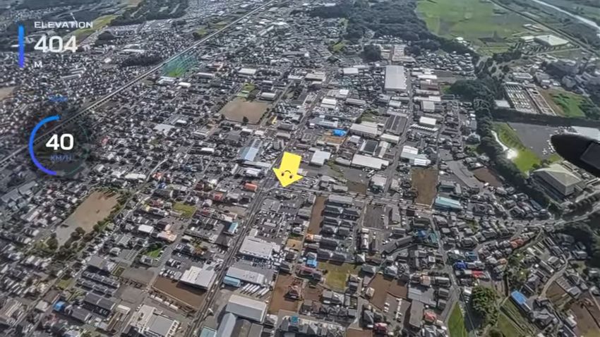 高度が下がってハッキリしてきたマクドナルドのある場所