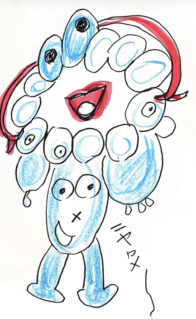 おばあちゃんが描いたミャクミャク