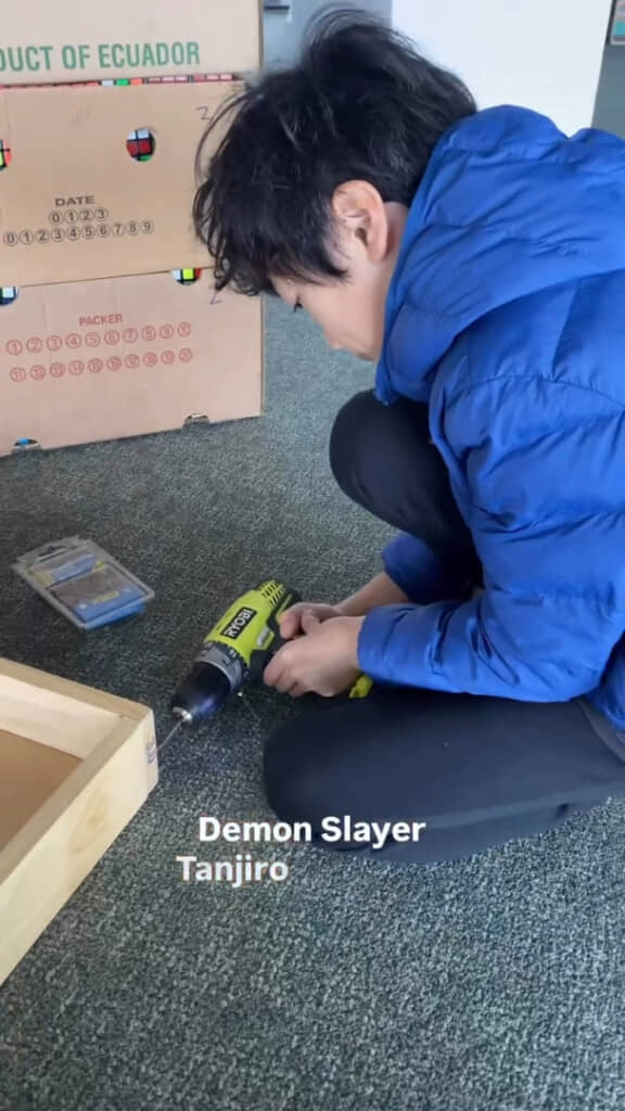 木枠も手作りです