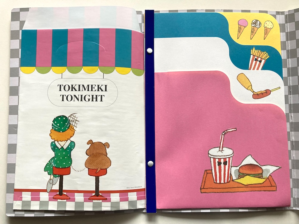 中の仕切りにもイラストが