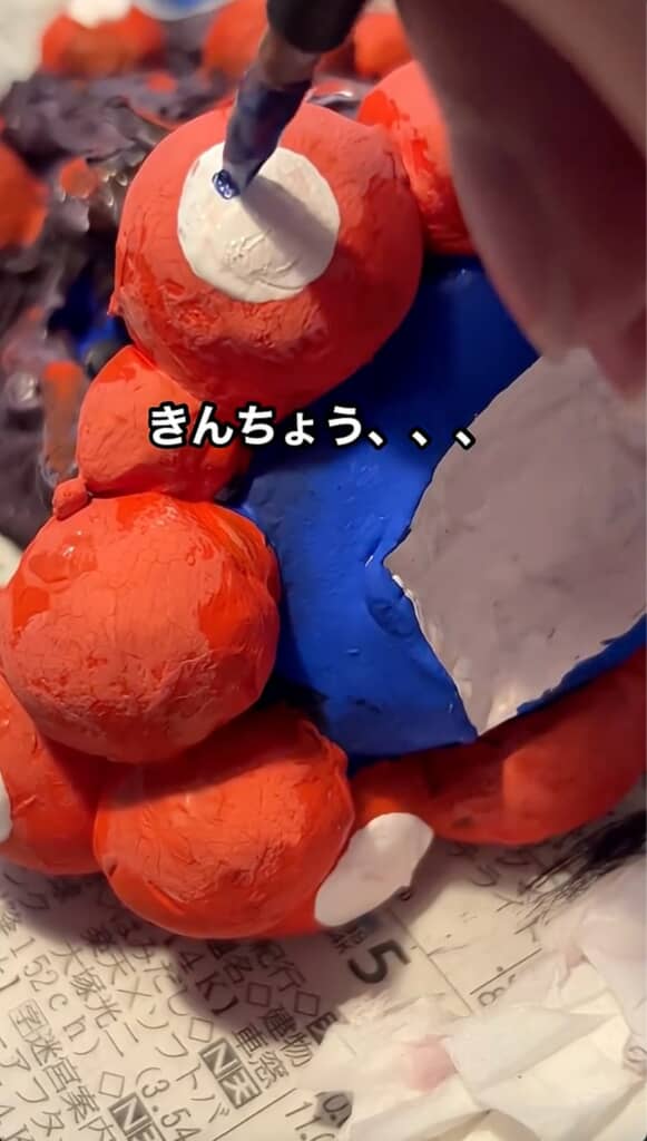 ミャクミャクの大事な瞳、緊張しますね