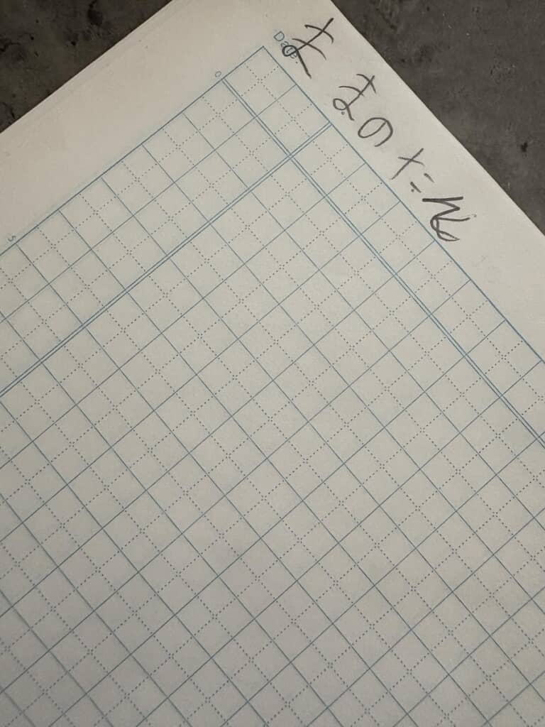 自由帳の1ページに書かれていた「ままのたん」の文字