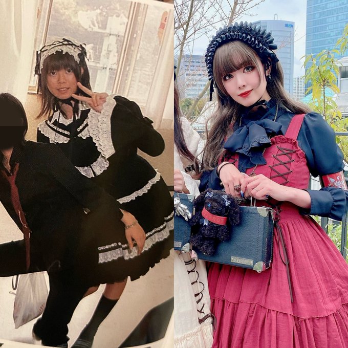 15歳（左）から22年後（右）