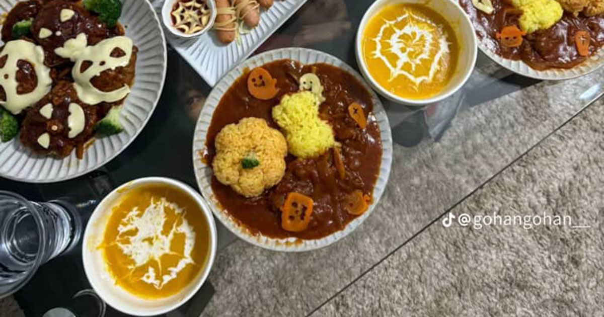 料理女子のかわいいハロウィーンご飯→サラダを見ると……　背筋が凍る“まさかの一皿”に「バケモンおる」「声出たww」（1/4） | グルメ ねとらぼ