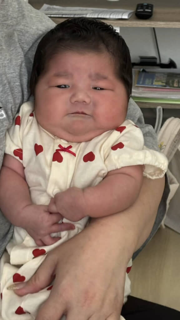 生まれたばかりのころの写真