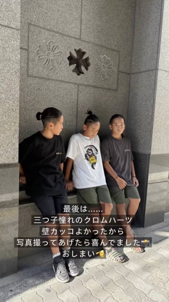 最後はクロムハーツの前で記念写真