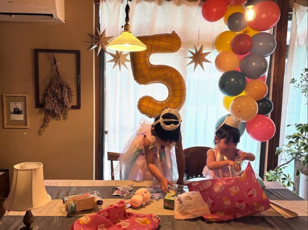 5歳の誕生日を迎えた双子ちゃん