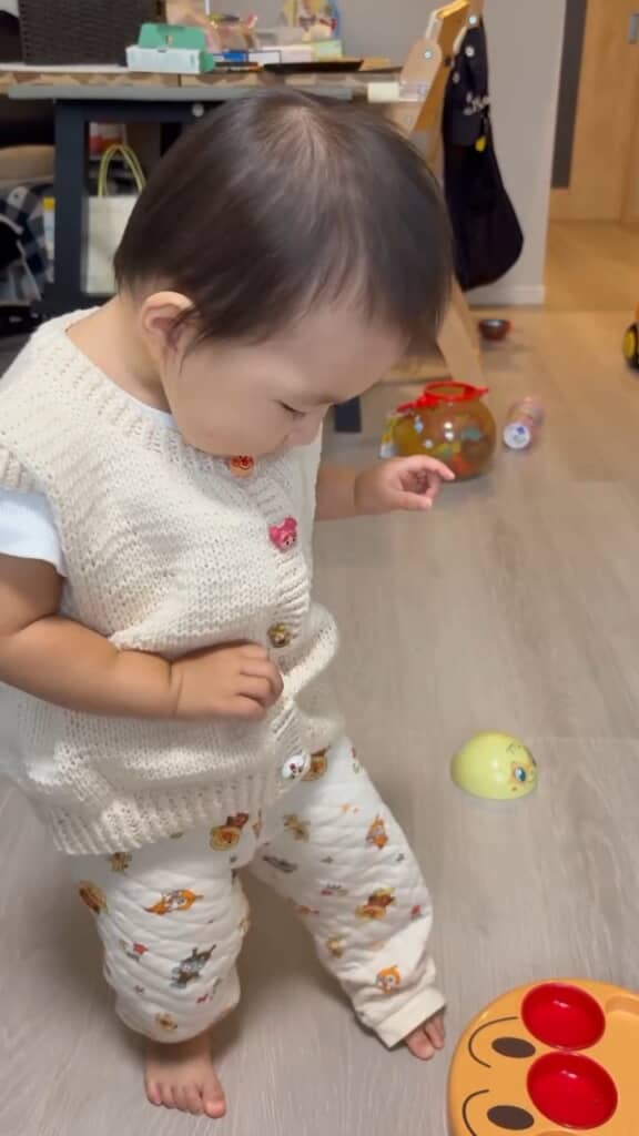 お気に入りは、メロンパンナちゃんのボタン？