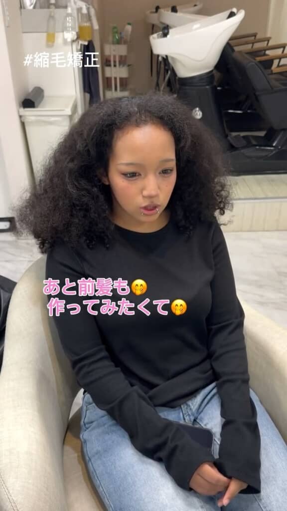 「前髪も作ってみたい」と細かな希望もヒアリング