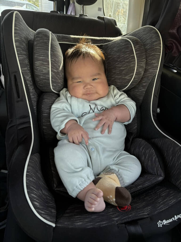 チャイルドシートがパンパンに！