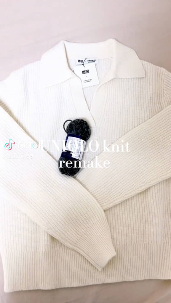 メランジ毛糸を使用