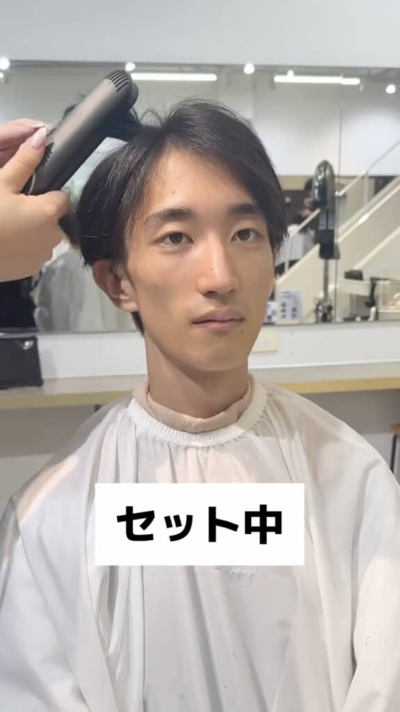 アイロンでセットすると……