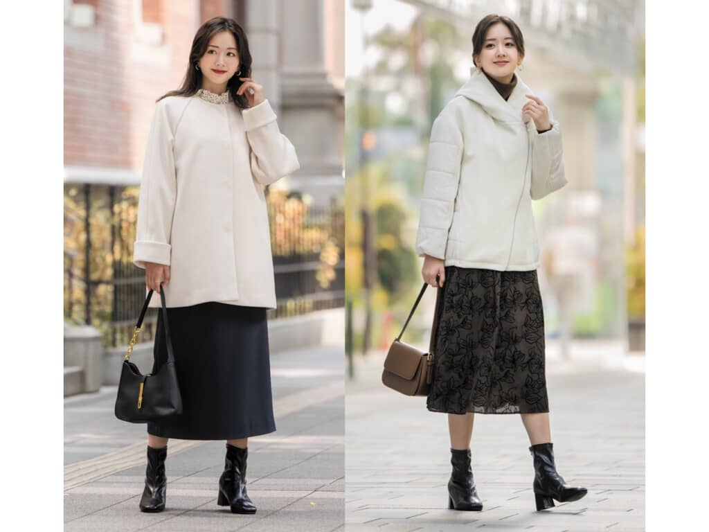 レディス ウールライクコート・中綿コート