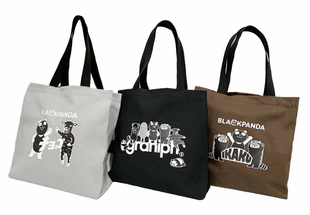 グラニフコラボ ブラックパンダトートバッグ