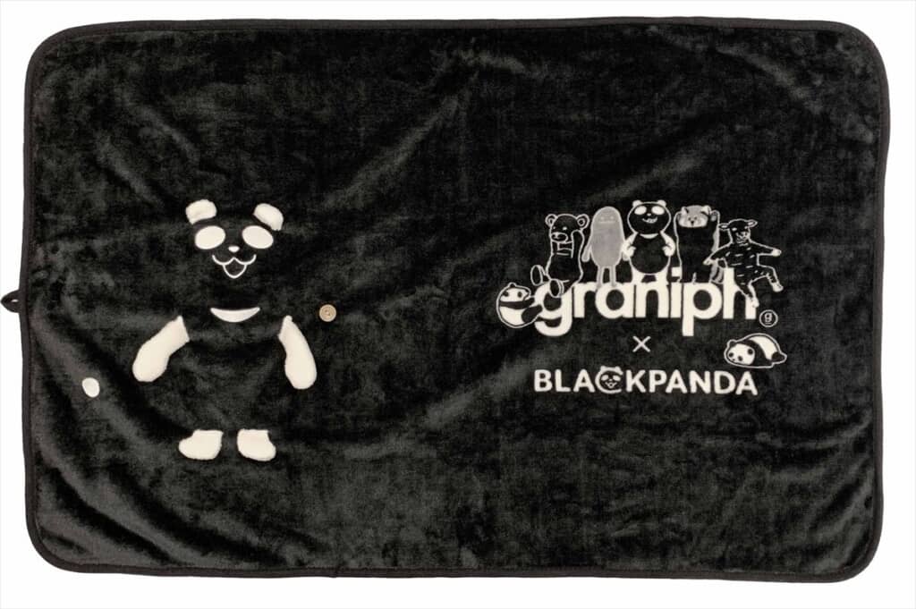 グラニフコラボ ブラックパンダぬいぐるみブランケット