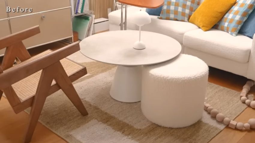 春夏に敷いていたラグ