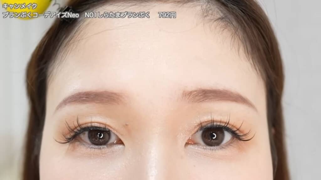 アイシャドウ＆マスカラが完了