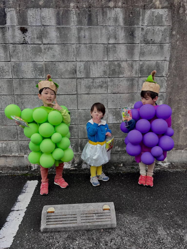 ブドウのお兄ちゃんに囲まれるドナルドの弟くんもかわいい