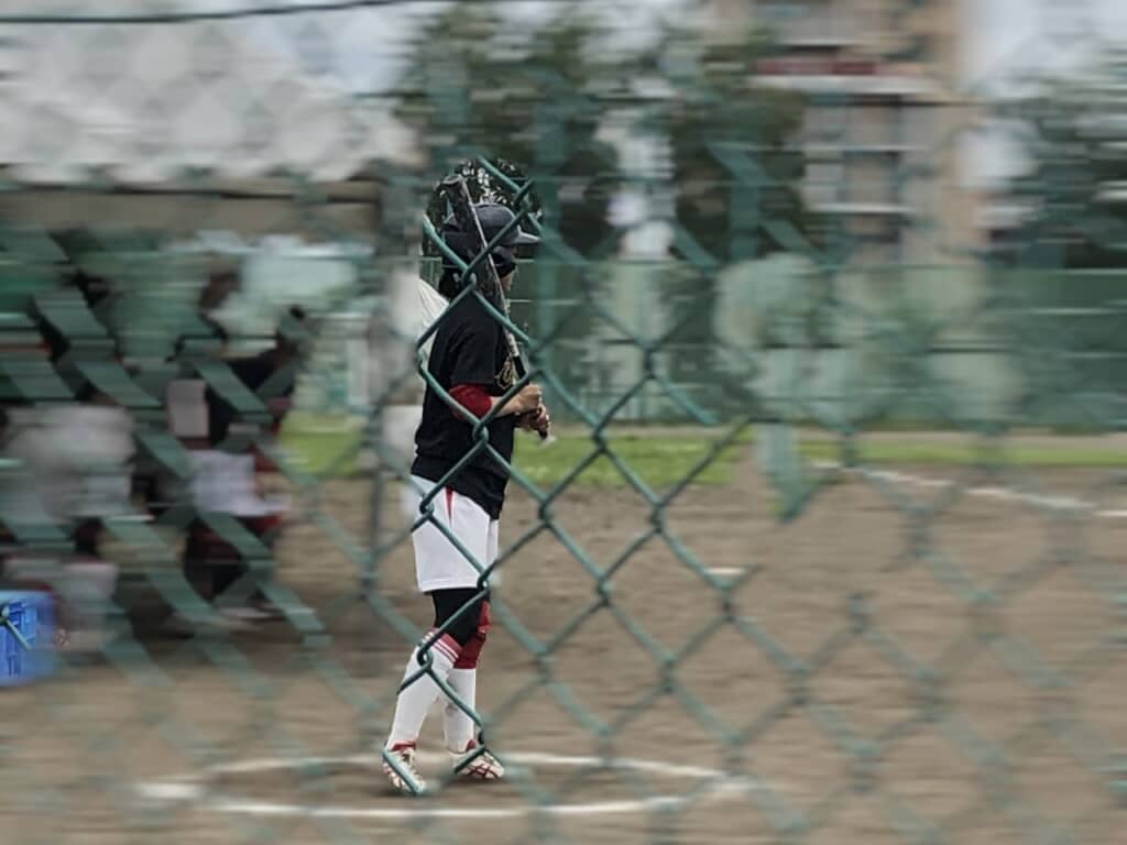 ポジションは外野でした