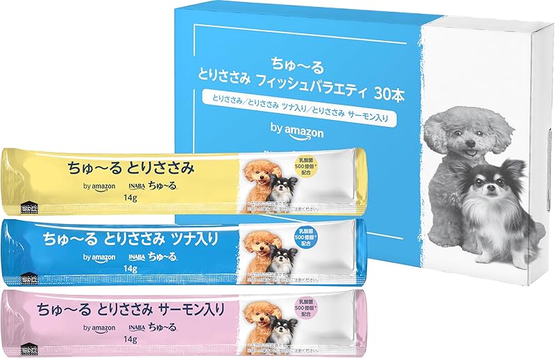 by Amazon ちゅ~る 犬用おやつ とりささみ フィッシュバラエティ