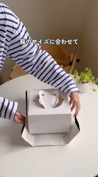 箱のサイズに合わせて